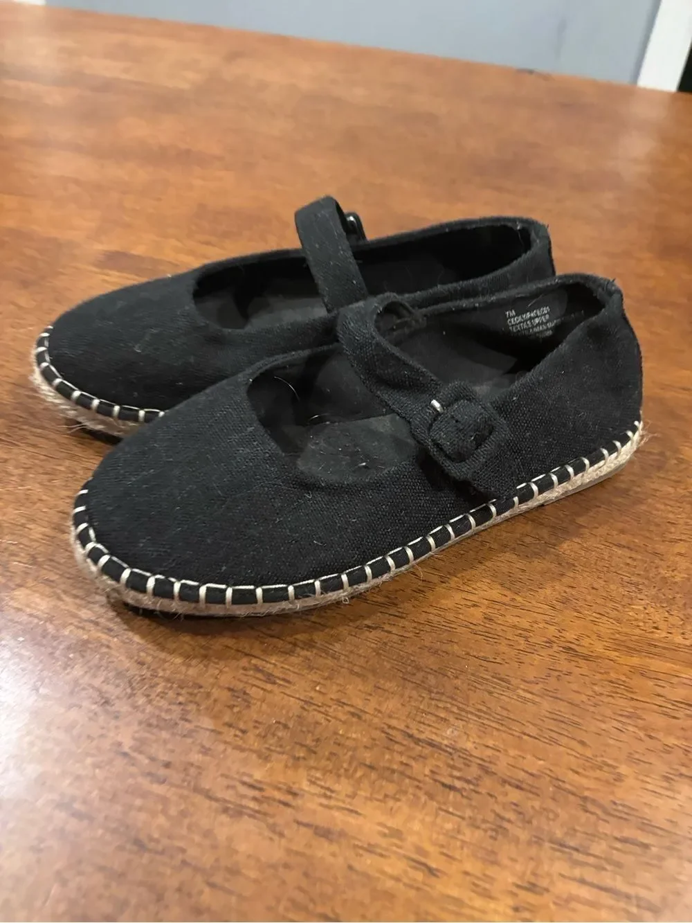 Haute Hippie Black Mary Jane Espadrille Flats